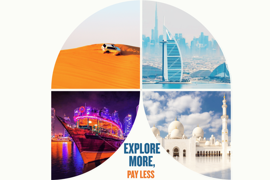 Dubai City Tour + Desert Safari + Marina Cruise Dinner + Abu Dhabi City Tour