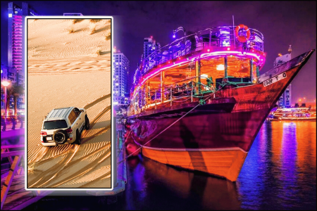 Desert Safari + Marina Cruise Dinner